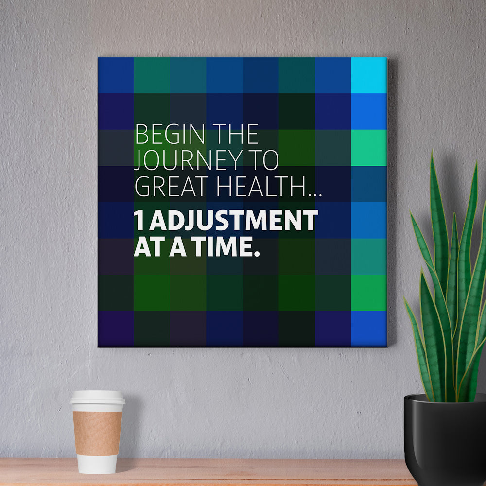 Chiropractic Poster: 1 Adjustment at a Time Canvas Wrap