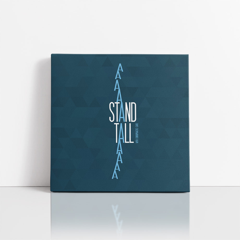Chiropractic Poster: Stand Tall Blue Canvas Wrap