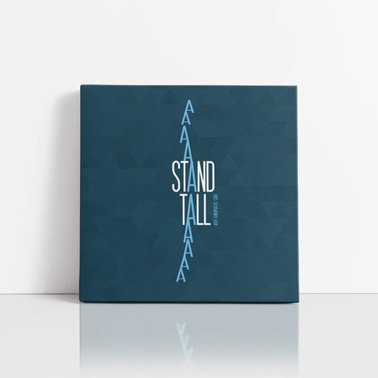 Chiropractic Poster: Stand Tall Blue Canvas Wrap