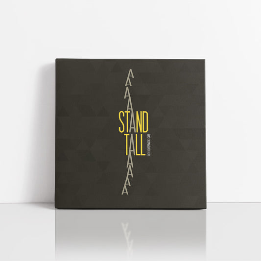 Chiropractic Poster: Stand Tall Gray Canvas Wrap