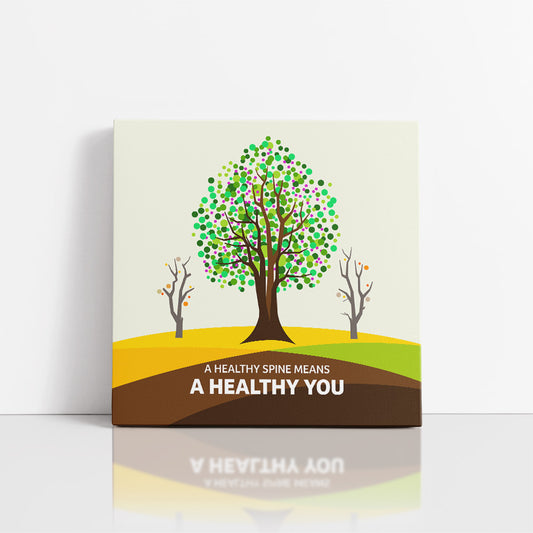 Chiropractic Poster: Healthy Spine Healthy You Trees Canvas Wrap