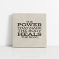 Load image into Gallery viewer, Chiropractic Poster: The Power That Made The Body Modern Tan Canvas Wrap
