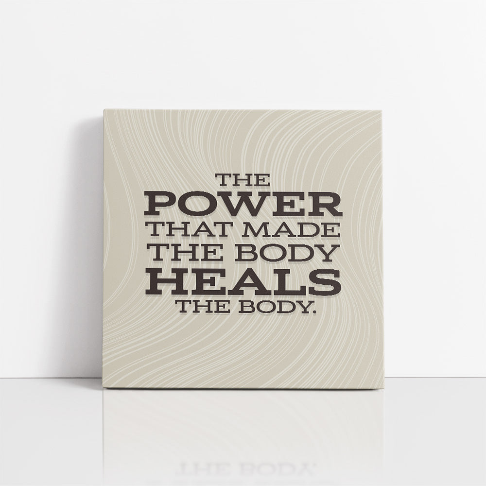 Chiropractic Poster: The Power That Made The Body Modern Tan Canvas Wrap