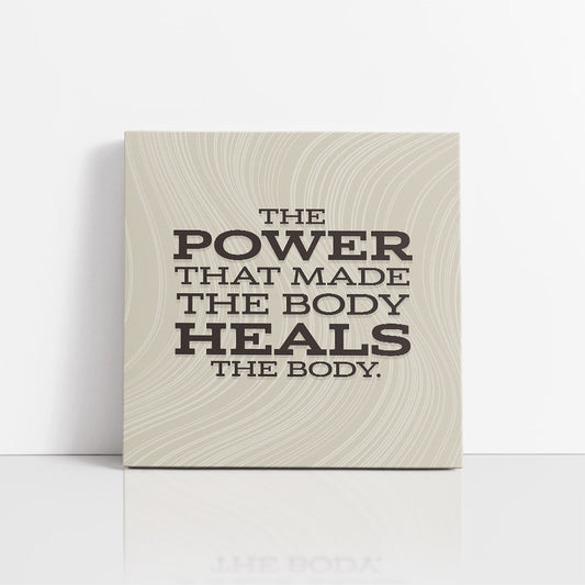 Chiropractic Poster: The Power That Made The Body Modern Tan Canvas Wrap