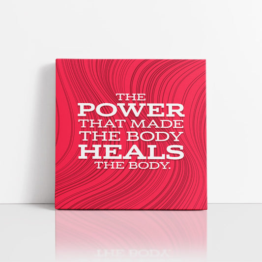 Chiropractic Poster: The Power That Made The Body Modern Red Canvas Wrap