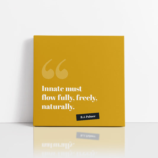 Chiropractic Poster: BJ Palmer Quote Innate Orange Canvas Wrap