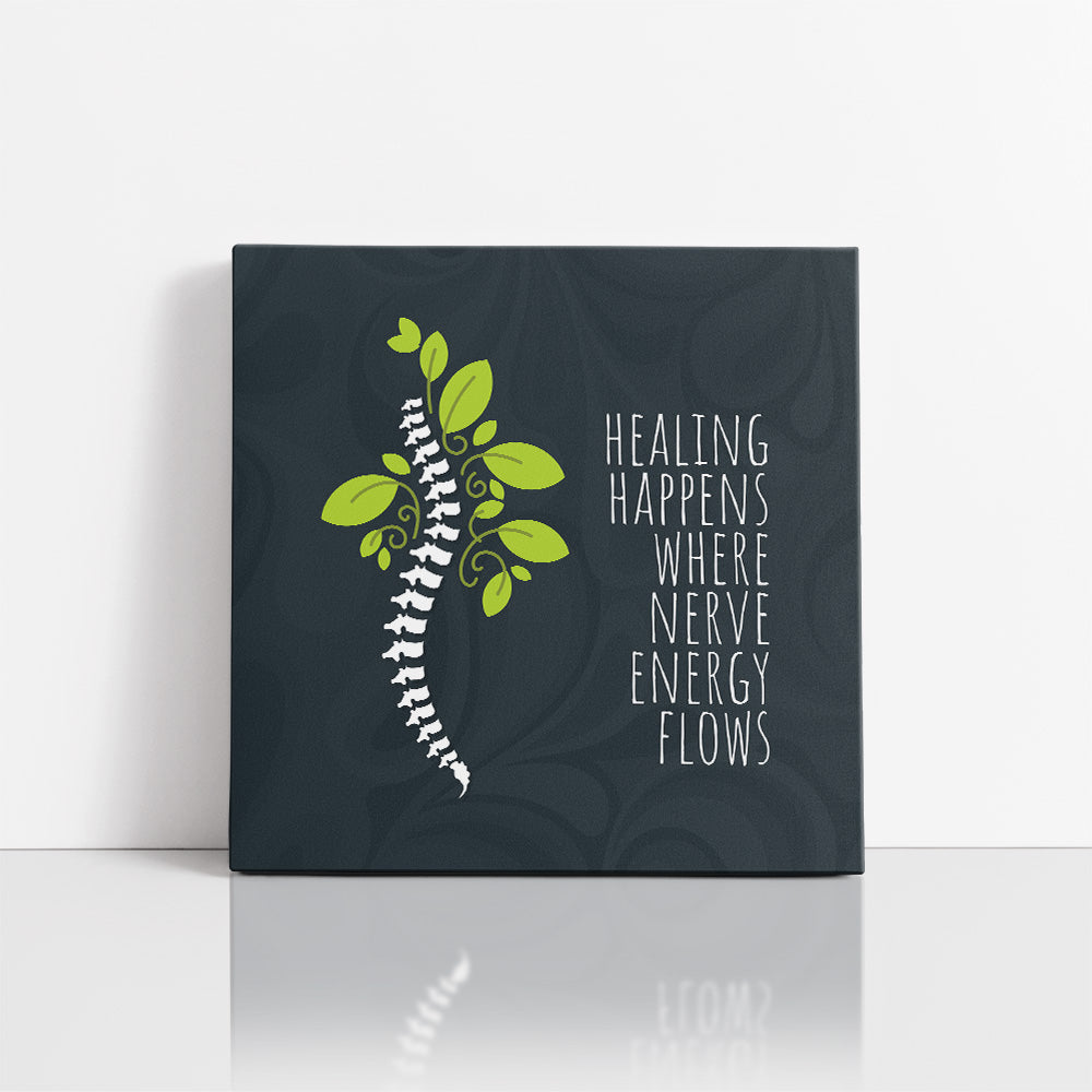 Chiropractic Poster: Healing Nerve Energy Canvas Wrap