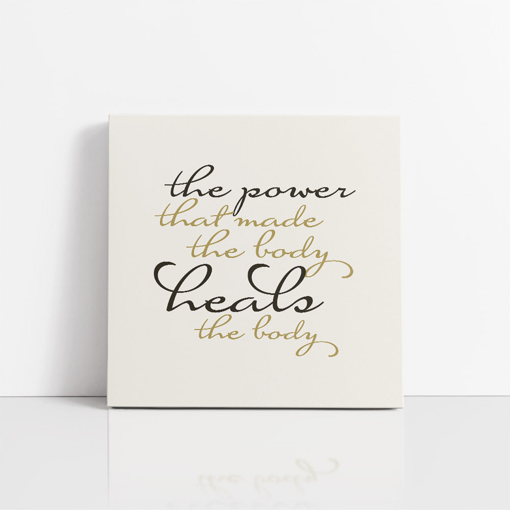 Chiropractic Poster: The Power / Elegant Font Canvas Wrap