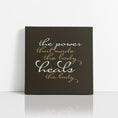 Load image into Gallery viewer, Chiropractic Poster: The Power / Elegant Font Dark Background Canvas Wrap
