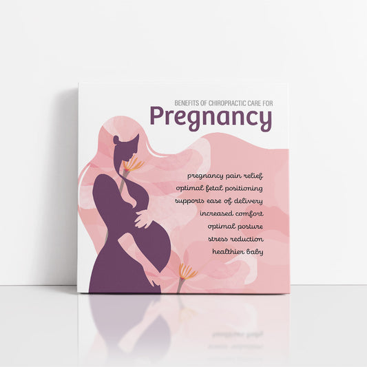 Chiropractic Poster: Benefits Pregnancy White Canvas Wrap
