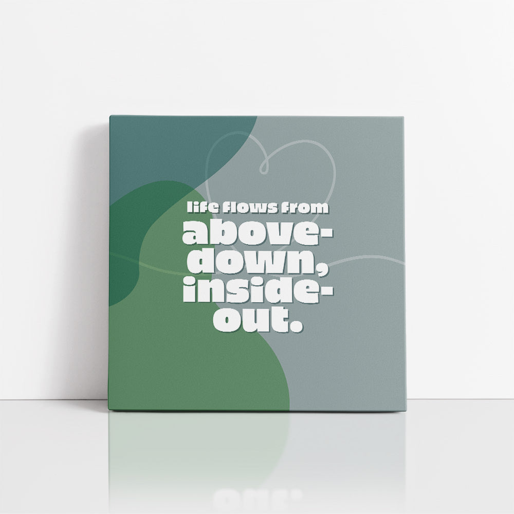 Chiropractic Poster: Above Down Inside Out Canvas