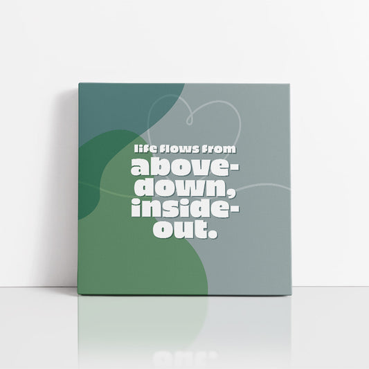 Chiropractic Poster: Above Down Inside Out Canvas