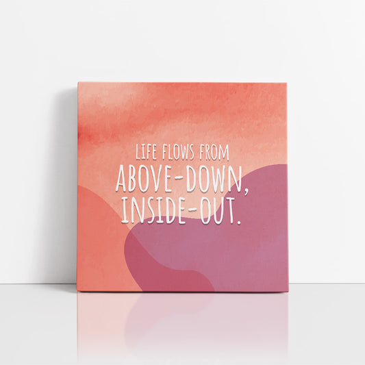 Chiropractic Poster: Above Down Inside Out Orange Purple Canvas