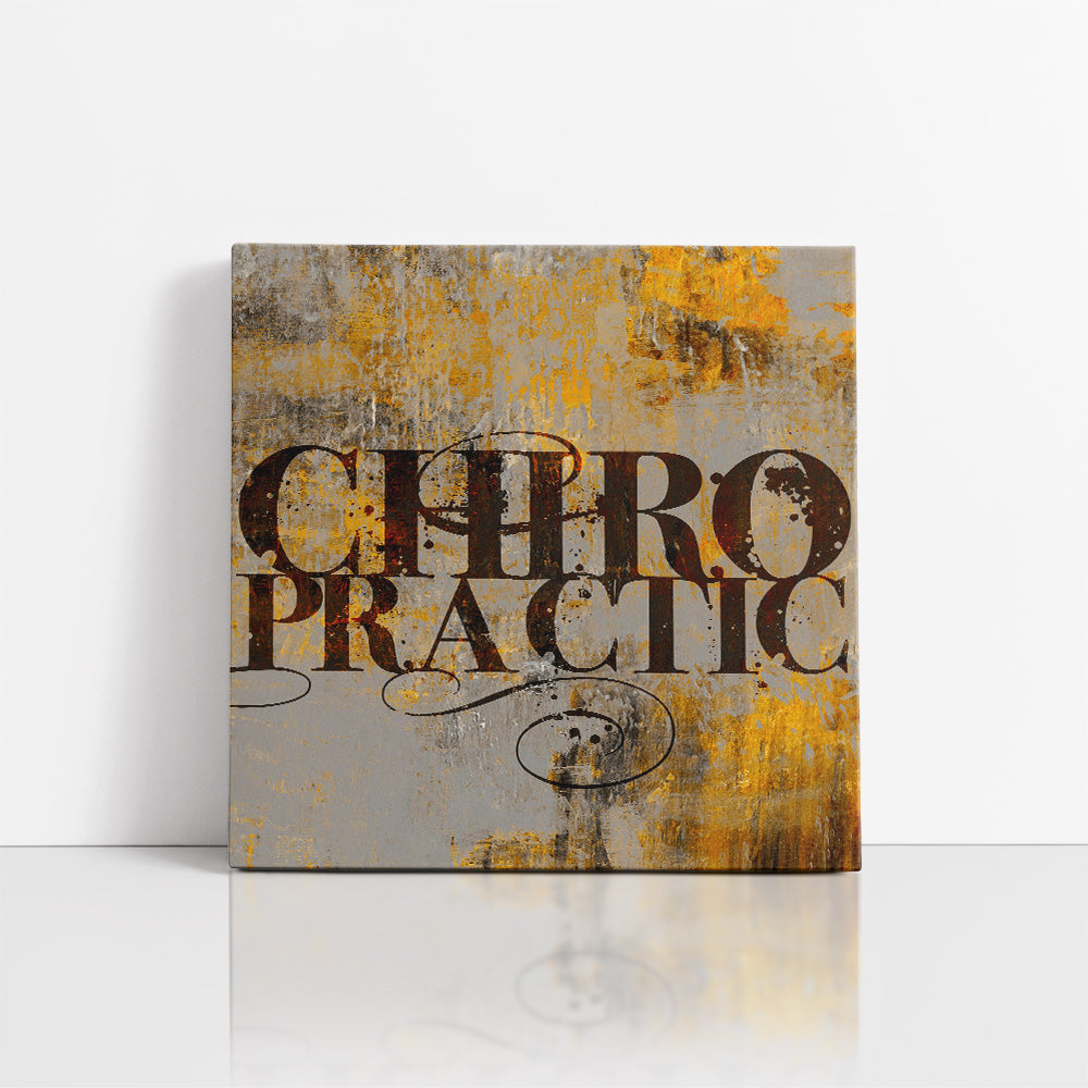 Chiropractic Poster: Grunge Chiropractic Canvas Wrap