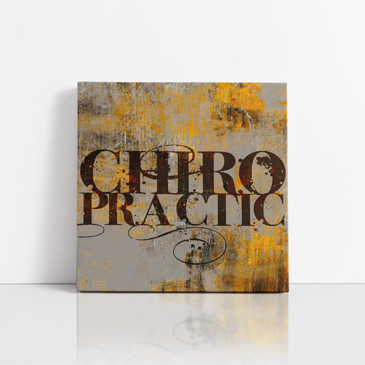 Chiropractic Poster: Grunge Chiropractic Canvas Wrap