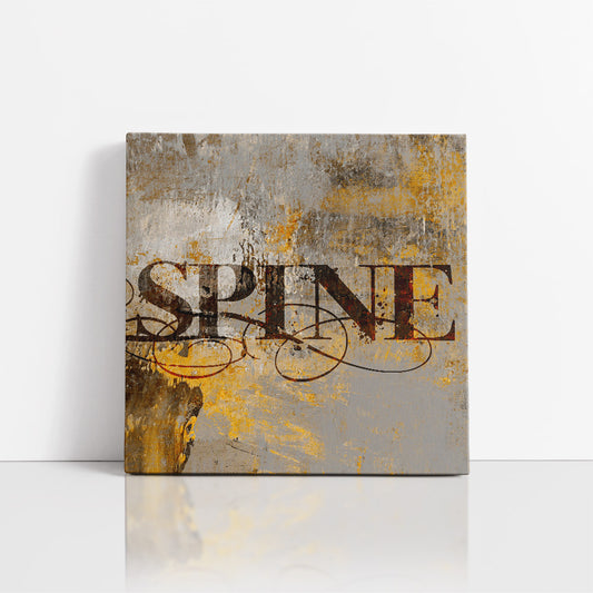 Chiropractic Poster: Grunge Spine Canvas Wrap