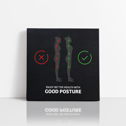 Chiropractic Poster: Better Health With Good Posture Canvas Wrap
