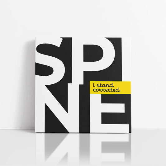 Chiropractic Poster: Spine Modern Large Letters Canvas Wrap