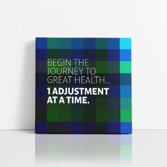 Chiropractic Poster: 1 Adjustment at a Time Canvas Wrap