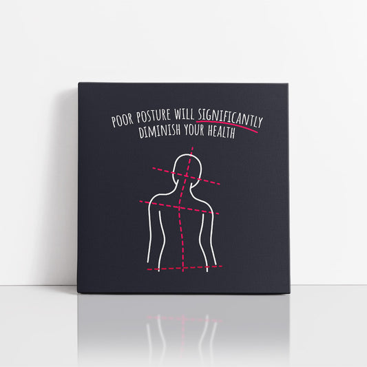 Chiropractic Poster: Poor Posture Will Diminish Your Health Canvas Wrap