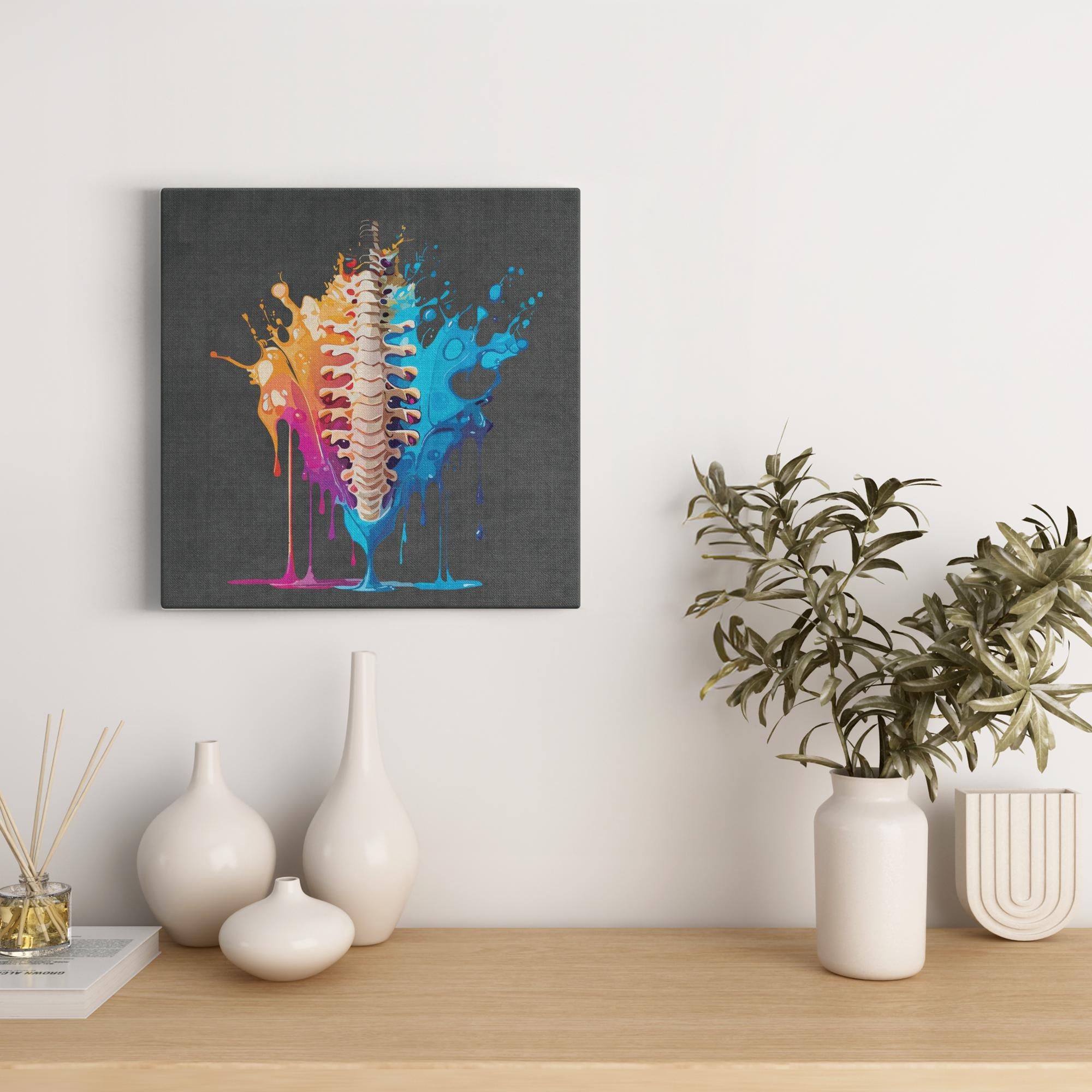 Chiropractic Poster: Spine Paint Splatter