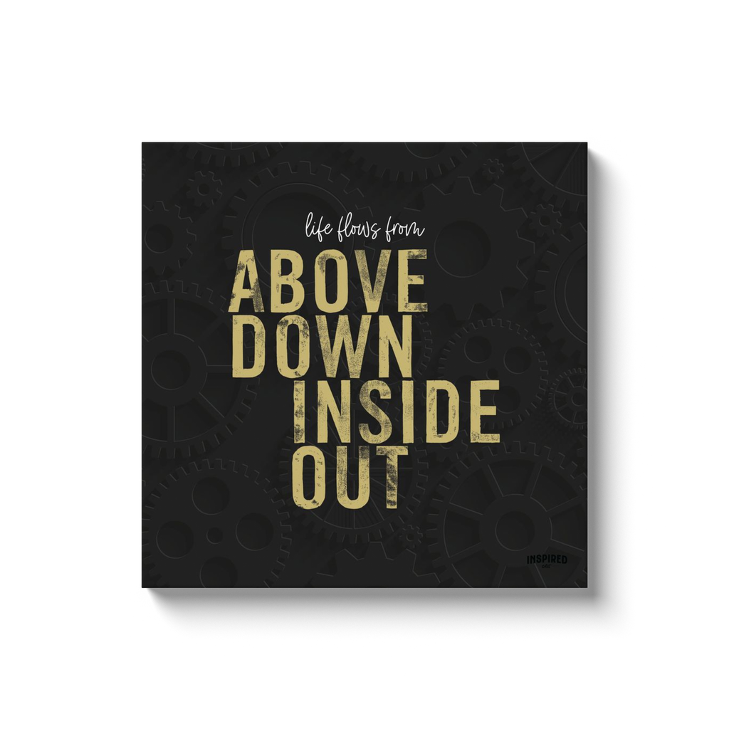 Chiropractic Poster: Above Down Inside Out Canvas Wrap
