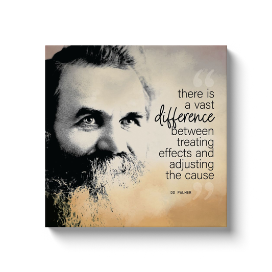 Chiropractic Poster: DD Palmer Quote Canvas Wrap