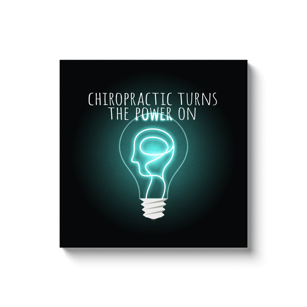 Chiropractic Poster: Turn The Power On Canvas Wrap