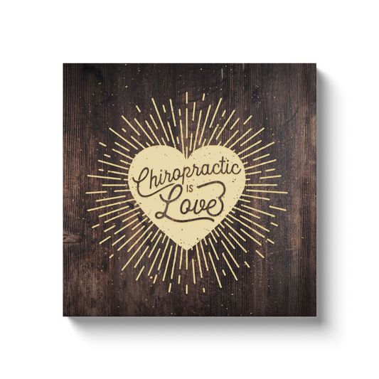 Chiropractic Poster: Chiropractic is Golden Love Canvas Wrap