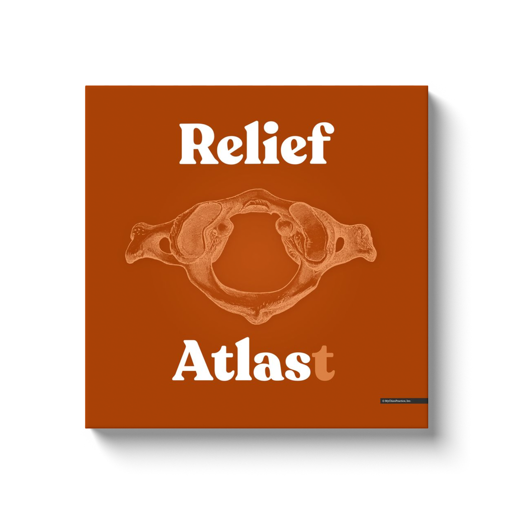 Chiropractic Poster: Relief Atlast Canvas Wrap