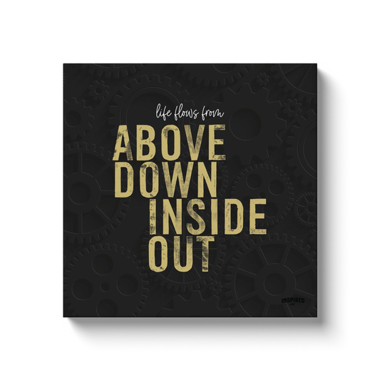 Chiropractic Poster: Above Down Inside Out Canvas Wrap