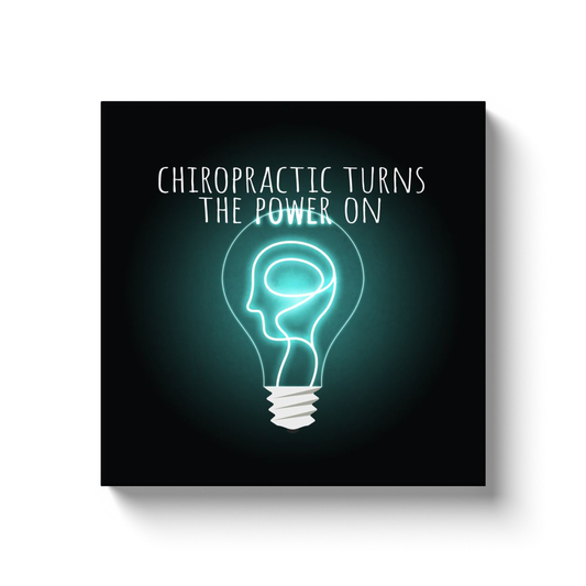 Chiropractic Poster: Turn The Power On Canvas Wrap