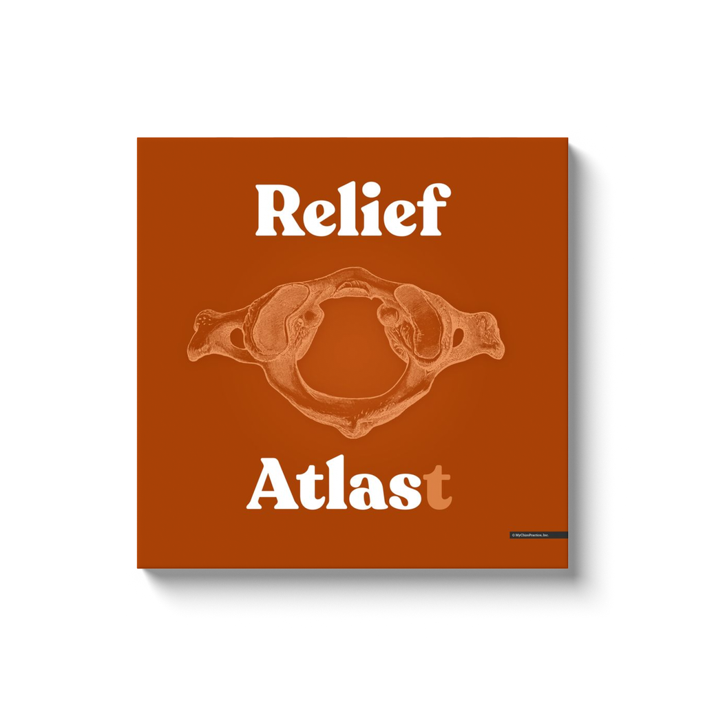 Chiropractic Poster: Relief Atlast Canvas Wrap