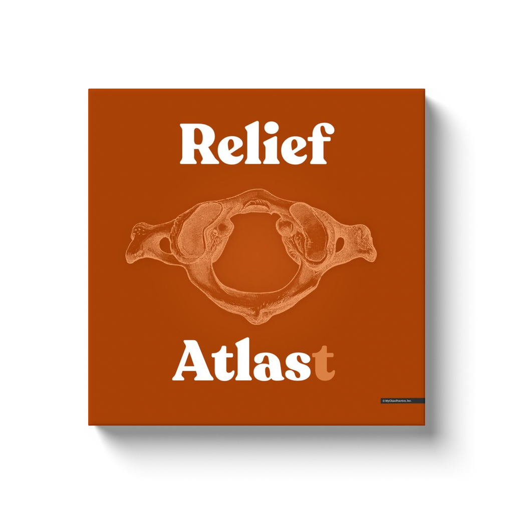 Chiropractic Poster: Relief Atlast Canvas Wrap