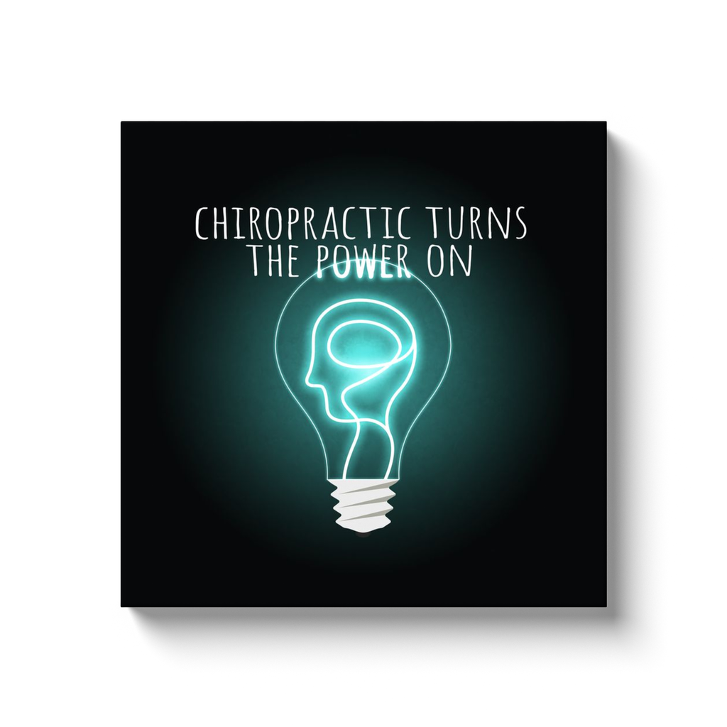 Chiropractic Poster: Turn The Power On Canvas Wrap