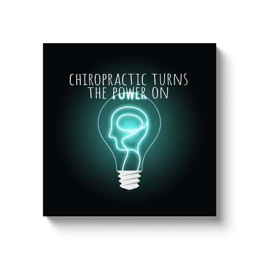 Chiropractic Poster: Turn The Power On Canvas Wrap