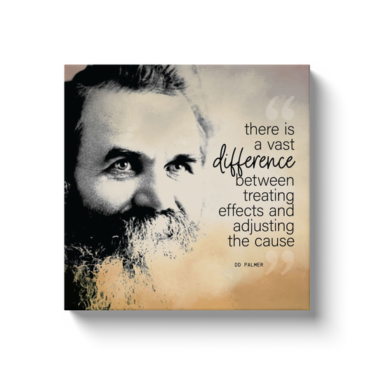 Chiropractic Poster: DD Palmer Quote Canvas Wrap