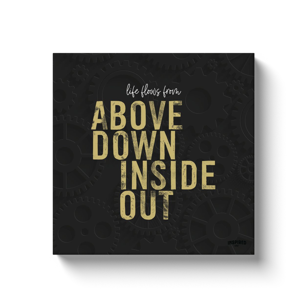 Chiropractic Poster: Above Down Inside Out Canvas Wrap