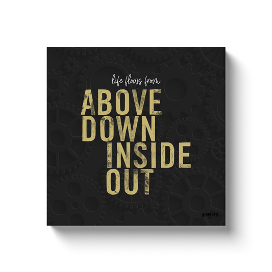 Chiropractic Poster: Above Down Inside Out Canvas Wrap