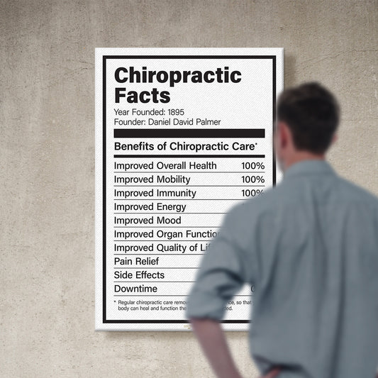 Chiropractic Facts - White Canvas Wrap