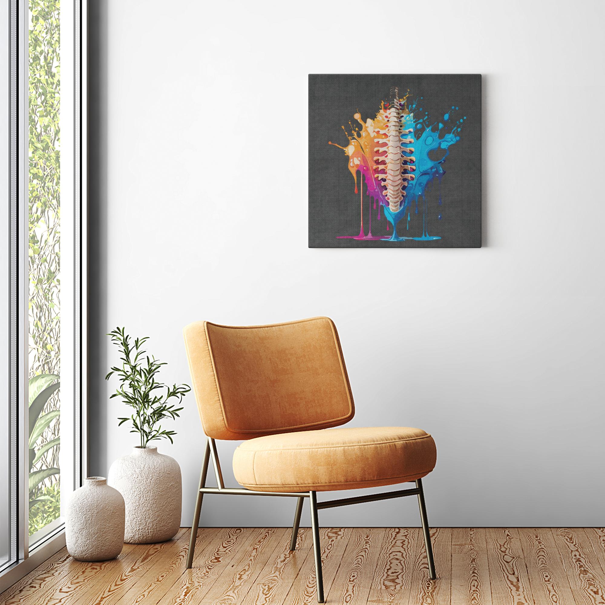 Chiropractic Poster: Spine Paint Splatter