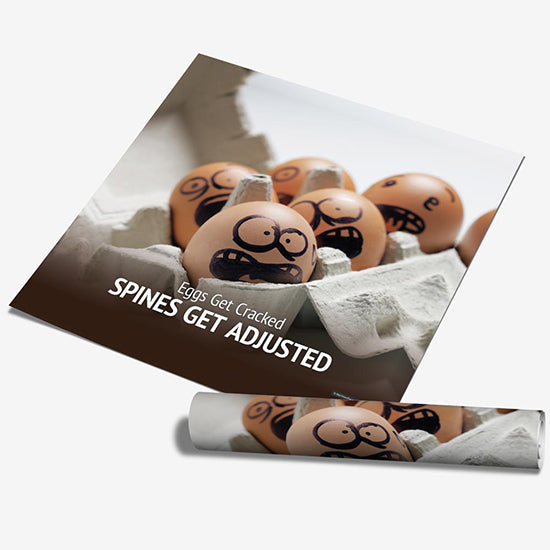 Eggs Get Cracked, Spines Get Adjusted. - MyChiroPractice | Chiropractic Posters