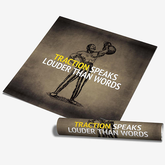 Traction Speaks Louder Than Words - MyChiroPractice | Chiropractic Posters