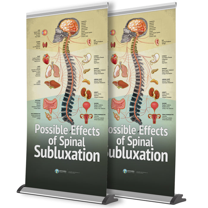 Chiropractic "Subluxation" Retractable Banner for Spinal Screenings, Fairs, and Events