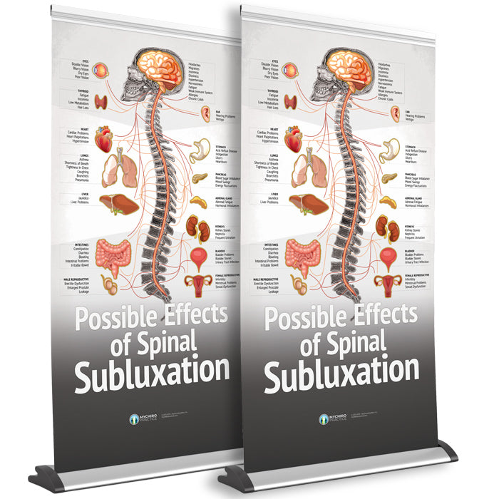 Chiropractic "Subluxation" Retractable Banner for Spinal Screenings, Fairs, and Events