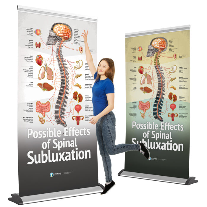 Chiropractic "Subluxation" Retractable Banner for Spinal Screenings, Fairs, and Events